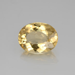 1,92 ctw natürlicher gelber Goldberyll, Oval Schliff, VVS-VS