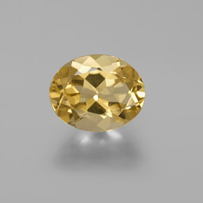 2,29 ctw natürlicher gelber Goldberyll, Oval Schliff, VVS