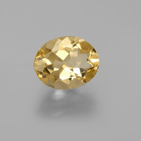 2,29 ctw natürlicher gelber Goldberyll, Oval Schliff, VVS