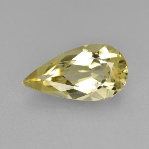 1,94 ctw natürlicher gelber Goldberyll, Birnenform, VVS