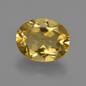 4,23 ctw natürlicher Gold Goldberyll, Oval Schliff, VS