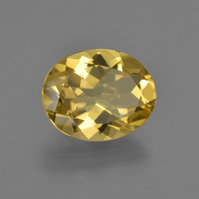 2,99 ctw natürlicher gelber Goldberyll, Oval Schliff, VVS