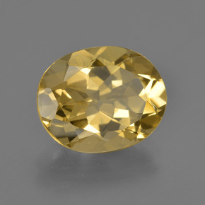 4,20 ctw natürlicher Gold Goldberyll, Oval Schliff, VVS-VS