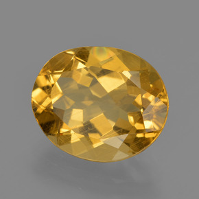 4,34 ctw natürlicher Gold Goldberyll, Oval Schliff, VS