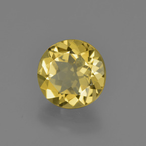 2,04 ctw natürlicher Gold Goldberyll, Rundschliff, VS