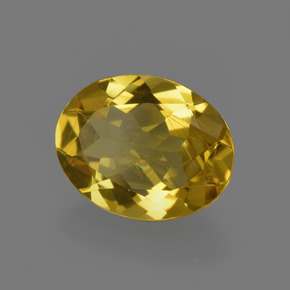 2,09 ctw natürlicher gelber Goldberyll, Oval Schliff, VS