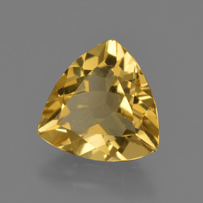 1,87 ctw natürlicher Gold Goldberyll, Trillion, VS