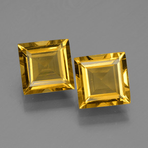 2.92 ct natürliche Tiefes Gold Goldener Beryll-Edelsteine, Quadrat, VVS-VS