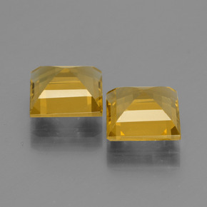 2.92 ct natürliche Tiefes Gold Goldener Beryll-Edelsteine, Quadrat, VVS-VS