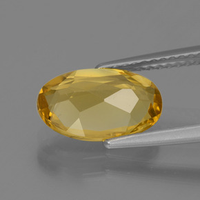 2,07 ctw natürlicher Gold Goldberyll, Oval Schliff, VVS-VS