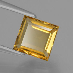 1,18 ctw natürlicher Gold Goldberyll, Quadrat, VVS-VS