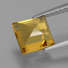 1,18 ctw natürlicher Gold Goldberyll, Quadrat, VVS-VS