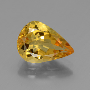 2,30 ctw natürlicher Gold Goldberyll, Birnenform, VVS