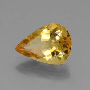 2,30 ctw natürlicher Gold Goldberyll, Birnenform, VVS