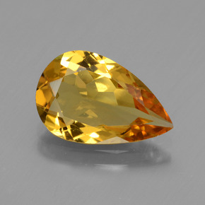 2,07 ctw natürlicher Gold Goldberyll, Birnenform, VVS-VS