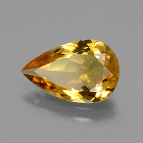 2,07 ctw natürlicher Gold Goldberyll, Birnenform, VVS-VS