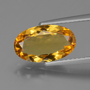 1,94 ctw natürlicher gelber Goldberyll, Oval Schliff, VVS-VS