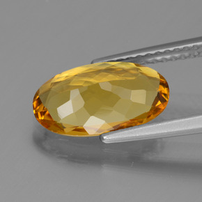 1,94 ctw natürlicher gelber Goldberyll, Oval Schliff, VVS-VS
