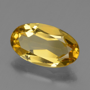 2,25 ctw natürlicher goldener Goldberyll, Oval Schliff, VVS-VS