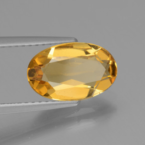1,88 ctw natürlicher gelber Goldberyll, Oval Schliff, VVS-VS