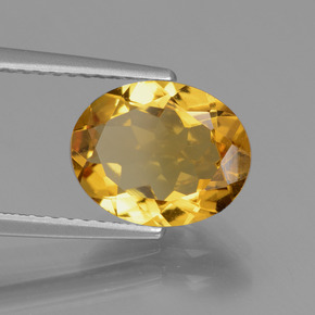 2,02 ctw natürlicher Gold Goldberyll, Oval Schliff, VVS-VS