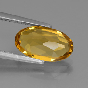 2,26 ctw natürlicher orangefarbener Goldberyll, Oval Schliff, VVS-VS