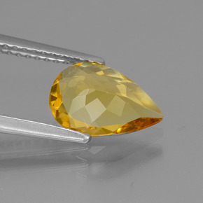1,22 ctw natürlicher Gold Goldberyll, Birnenform, VVS-VS