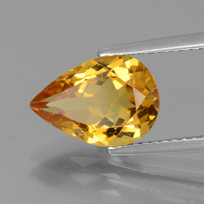 2,33 ctw natürlicher Gold Goldberyll, Birnenform, VVS-VS