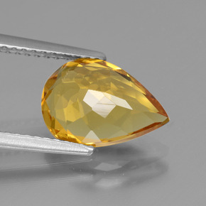 2,33 ctw natürlicher Gold Goldberyll, Birnenform, VVS-VS