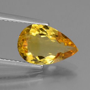 2,05 ctw natürlicher Gold Goldberyll, Birnenform, VVS-VS