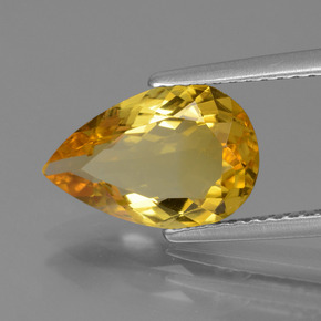 2,05 ctw natürlicher Gold Goldberyll, Birnenform, VVS-VS