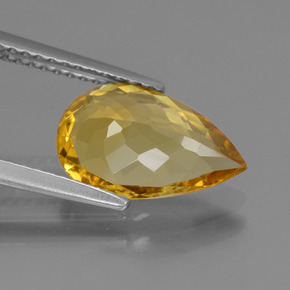 2,05 ctw natürlicher Gold Goldberyll, Birnenform, VVS-VS
