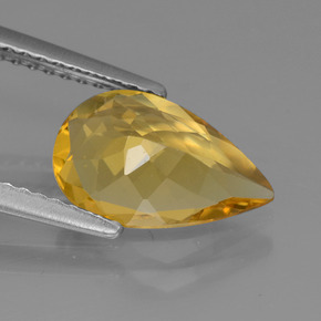 1,65 ctw natürlicher gelber Goldberyll, Birnenform, VVS
