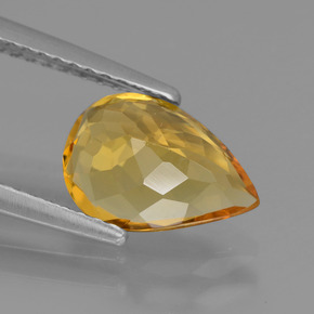1,61 ctw natürlicher gelber Goldberyll, Birnenform, VVS