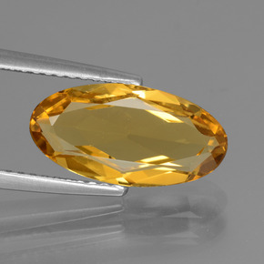 2,66 ctw natürlicher gelber Goldberyll, Oval Schliff, VVS-VS