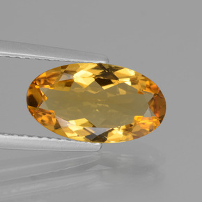 1,96 ctw natürlicher gelber Goldberyll, Oval Schliff, VVS-VS