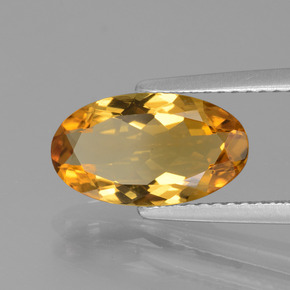 1,96 ctw natürlicher gelber Goldberyll, Oval Schliff, VVS-VS