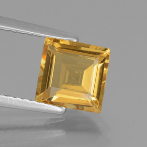 1,46 ctw natürlicher Gold Goldberyll, Quadrat, VS
