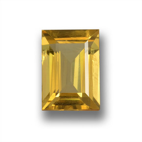 0,90 ctw natürlicher gelber Goldberyll, Baguette, VVS-VS