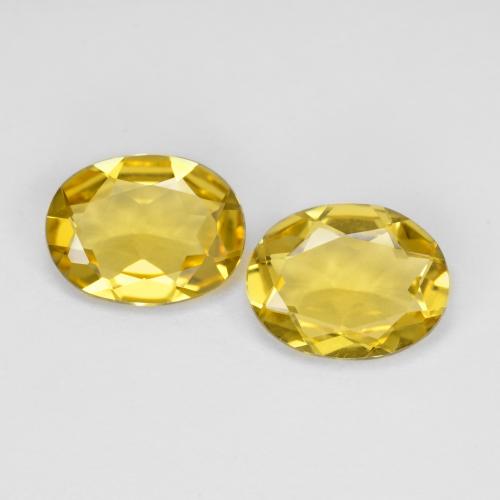 2,44 ct natürliche Dunkel gelb Goldberyll-Edelsteine, Oval Schliff, VS