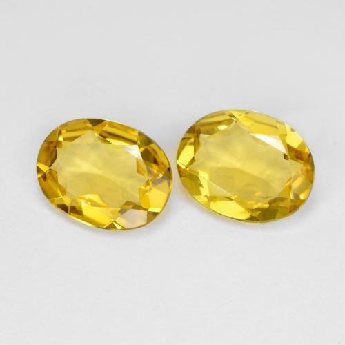 2,44 ct natürliche Dunkel gelb Goldberyll-Edelsteine, Oval Schliff, VS
