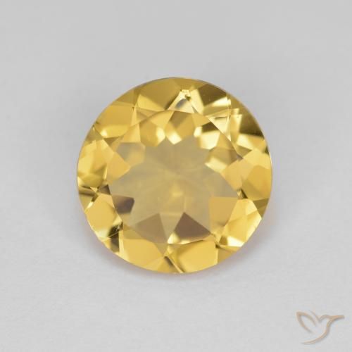 2.80ct Natürlicher Sattes Gelb Goldener Beryll, Runden, VVS