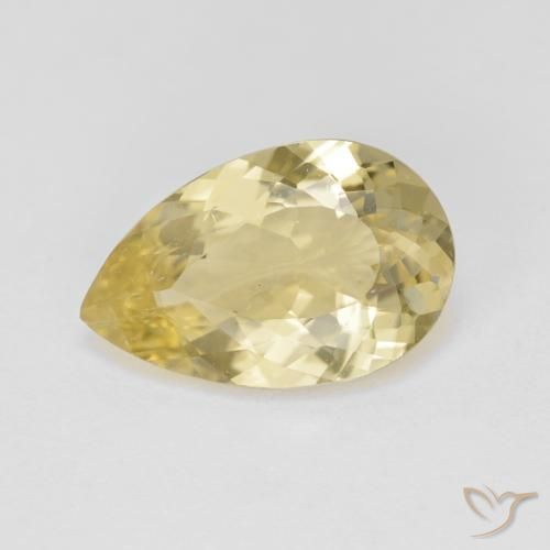3.20ct Natürlicher Helles Gold-Gelb Goldener Beryll, Birnenform, VS-SI