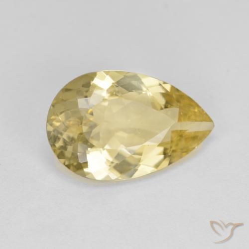 9,17 ctw natürlicher Helles Gold-Gelb Goldener Beryll, Birnenform, VS-SI