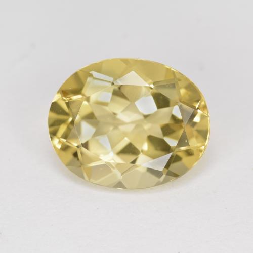 4,30 ctw natürlicher gelber Goldberyll, Oval Schliff, VVS