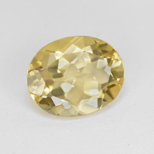 4,30 ctw natürlicher gelber Goldberyll, Oval Schliff, VVS