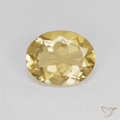 3.11ct Natürlicher Warmes Gelb Goldener Beryll, Oval, VVS