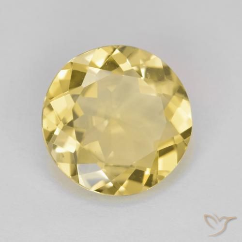 2.73ct Natürlicher Gold-gelb Goldener Beryll, Runden, VVS-VS