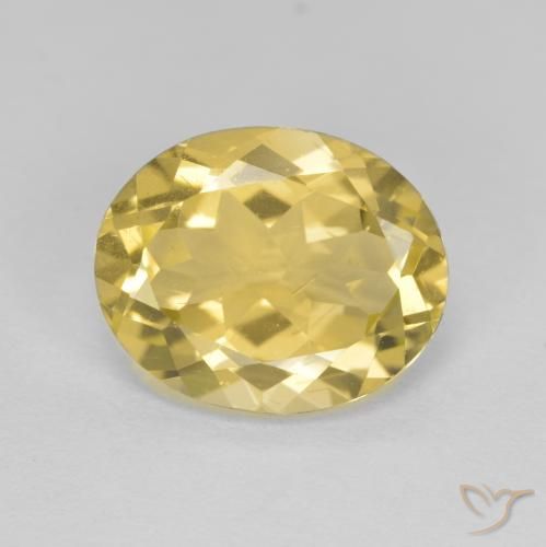 3.37ct Natürlicher Helles Gold Goldener Beryll, Oval, VS
