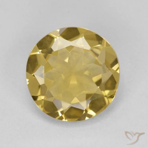 2.97ct Natürlicher Dijon Gelb Goldener Beryll, Runden, VVS